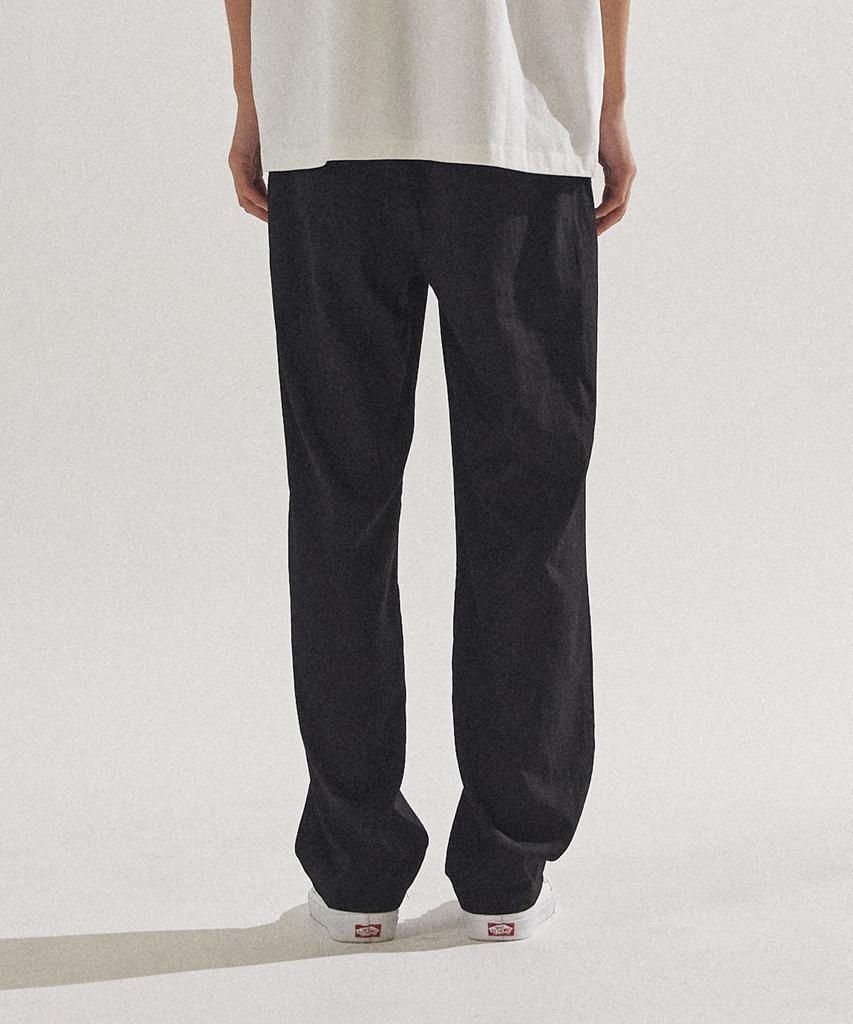 PALAP Unisex Semi-Wide Cool-Touch Elastic Waist Slacks_Pl24S5Pt011_Bk