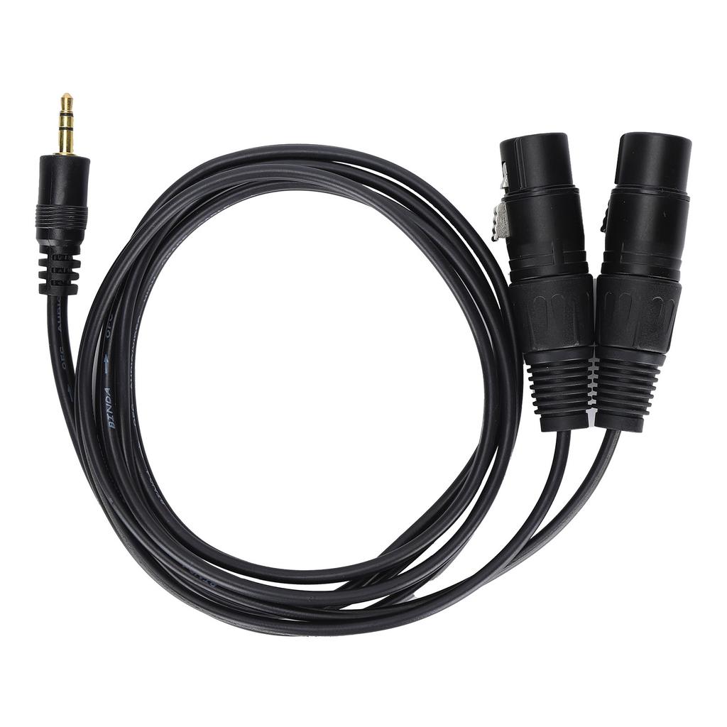 DISINO Dual Female XLR To 3.5mm Y-Splitter Cable