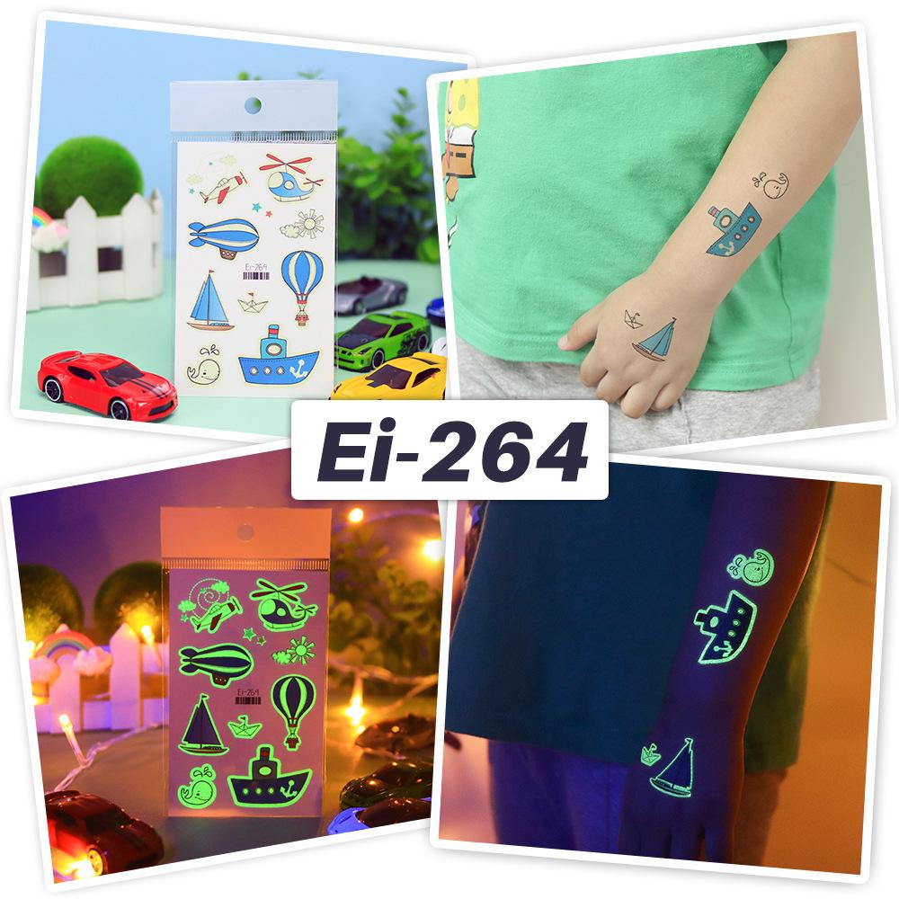 Autocolante Tatuaj Temporar Ruikalong Impermeabile Luminoase Desene Animate Trafic pentru Copii