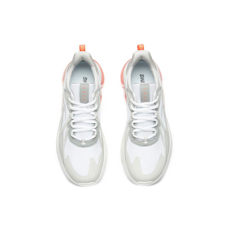 Anta Half Palm Air Cushion Casual Low Top Running Shoes Men Sneakers White Gray Orange 91935511-3