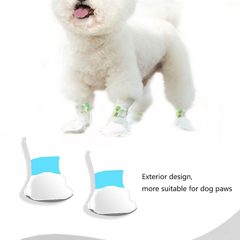 40Pcs Dog Socks Feet Cover Protective Dogs Shoes Booties with Adjustable Sticker Dogs Feet Cover Paws Socks