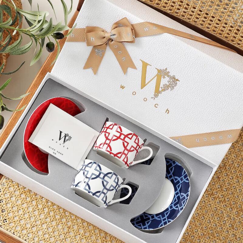 WOOCH Exquisite Ceramic Cup and Saucer Gift Set