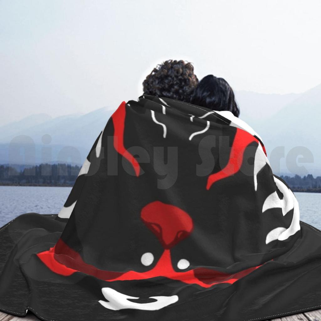 Black Blanket Fashion Custom Japan Japanese Omatsuri Kabuki Oni Demon Fox Devil Namahage Fudo Noh