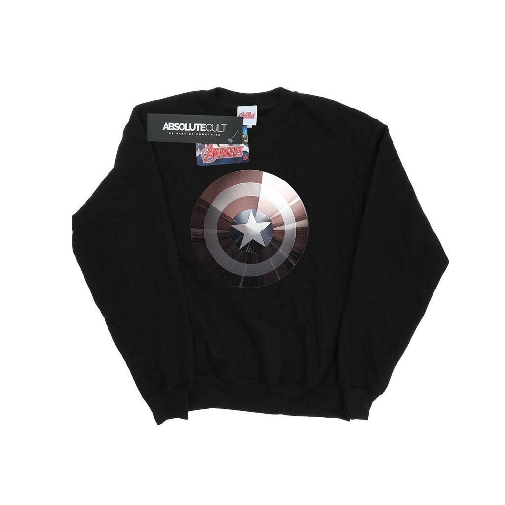 Marvel Womens/Ladies Captain America Shield Shiny Sweatshirt