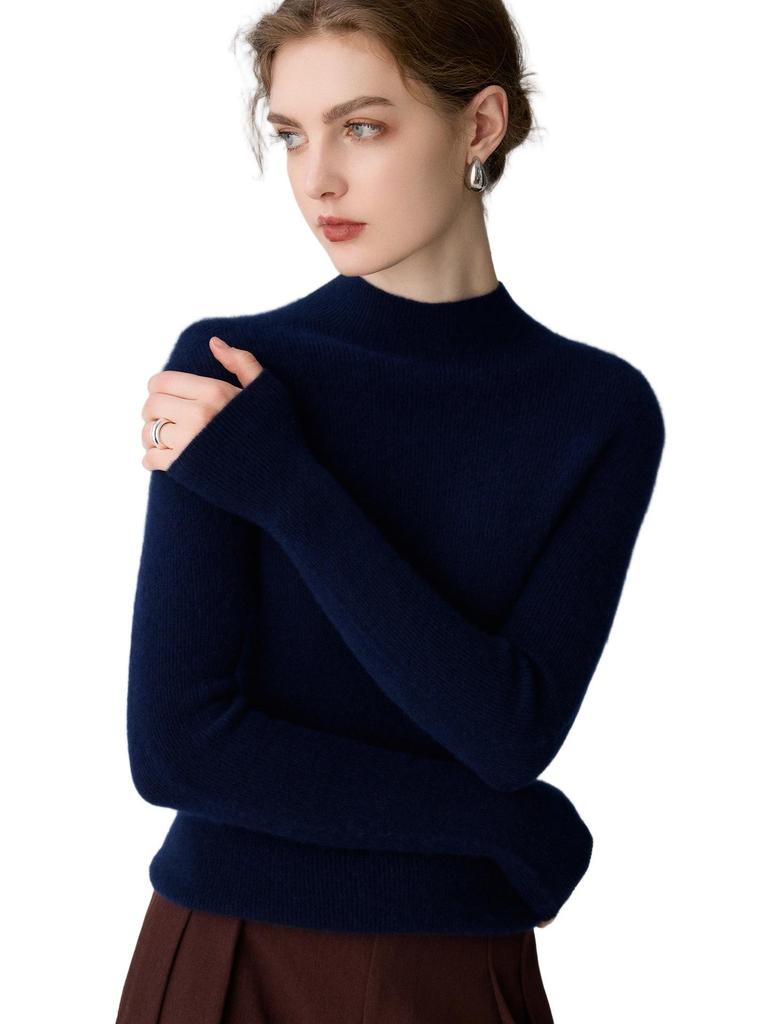 Women's Premium 100% Pure Cashmere Seamless Pullover Sweater - Versatile Knit Top