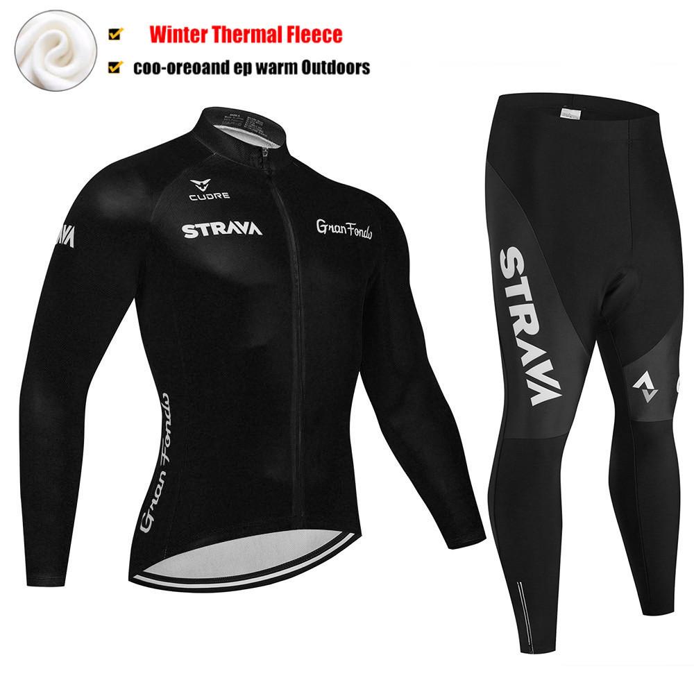 2026 Winter Fleece Warm Cycling Suit Set, Mountain Bike Cycling Suit Set Long Sleeve Men's Winter Cycling Pants Cycling Suit Fleece