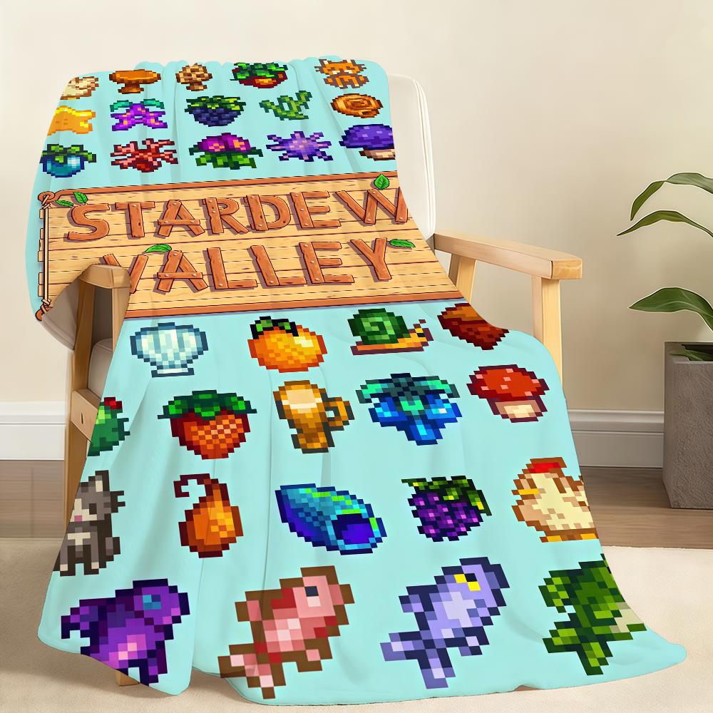 Hot Game S Stardew V Valley Blanket For Soft Throw Blanket for Picnic Bed Sofa Home Bedroom Cozy Warm Comfortable