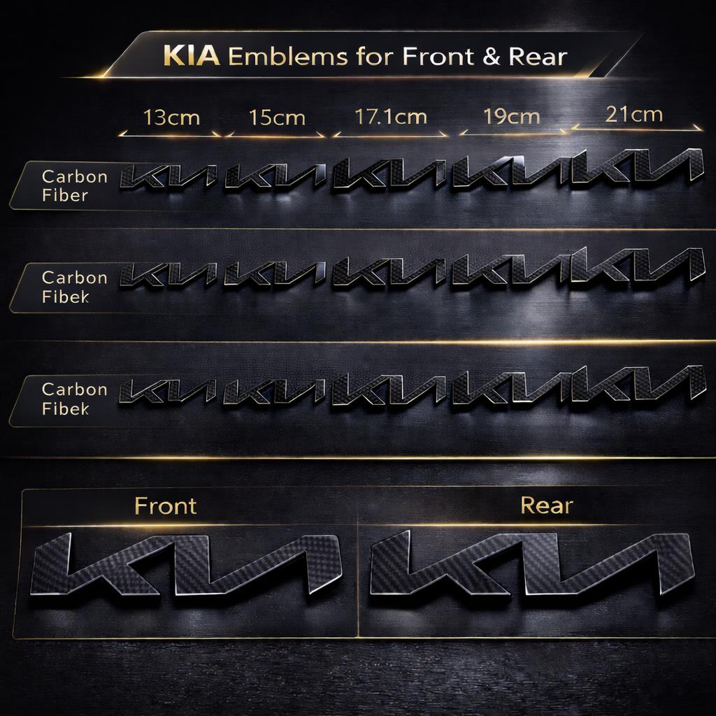 1 pz 3D più recente ABS Logo Anteriore Auto Griglia Anteriore Cofano Paraurti Posteriore Portellone Bagagliaio Adesivo Emblema Auto Styling Accessori Per kia rnqt40