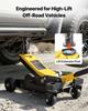 Floor Jack, 3 Ton Capacity, Aluminum & Steel Racing Floor Jack with Dual Pistons Quick Lift Pump & Extension Post, Hydraulic Trolley Car Lift for