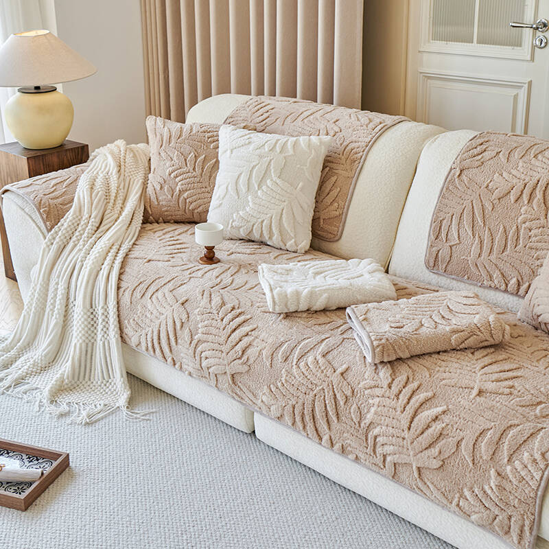 New Autumn And Winter Plush Sofa Cushion Thickened Non-Slip And Dirt-Resistant Seat Cushion Simple Leather Sofa Cover Towel Cover Cloth