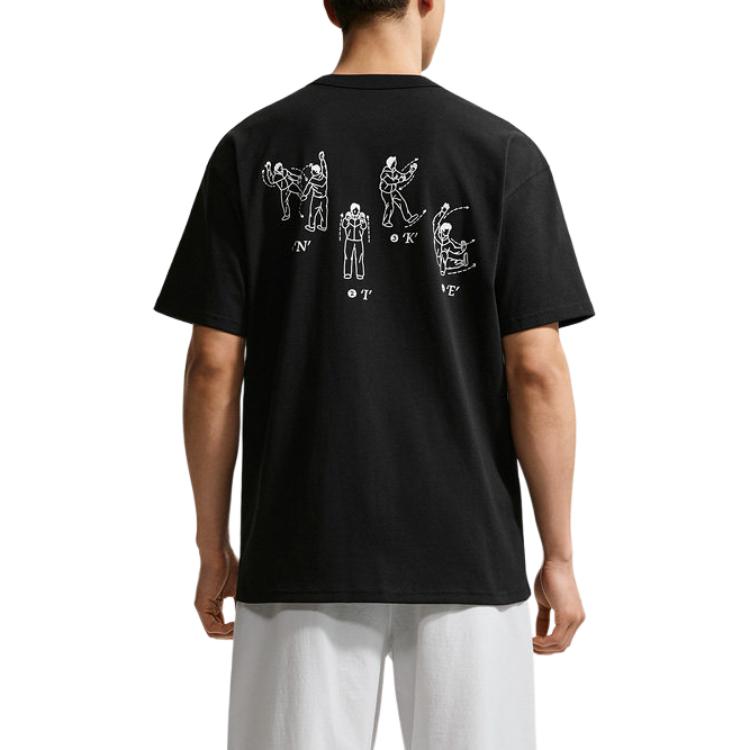 Nike T Shirts Men's Black Crew Neck Moderate IV2641-010