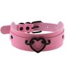 2025 Punk PU Leather Heart Spike Rivet Collar Studded Choker Necklace Birthday Party Gift Choker Neck Jewelry Gift