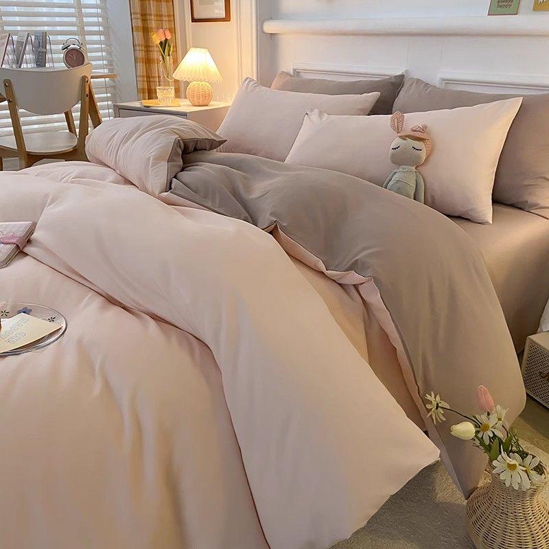 Duvet Covers Bedroom Washable Soft Skin-friendly Dormitory Students Home Textile Quilt Cover Fashion Bedding Nordic King Queen