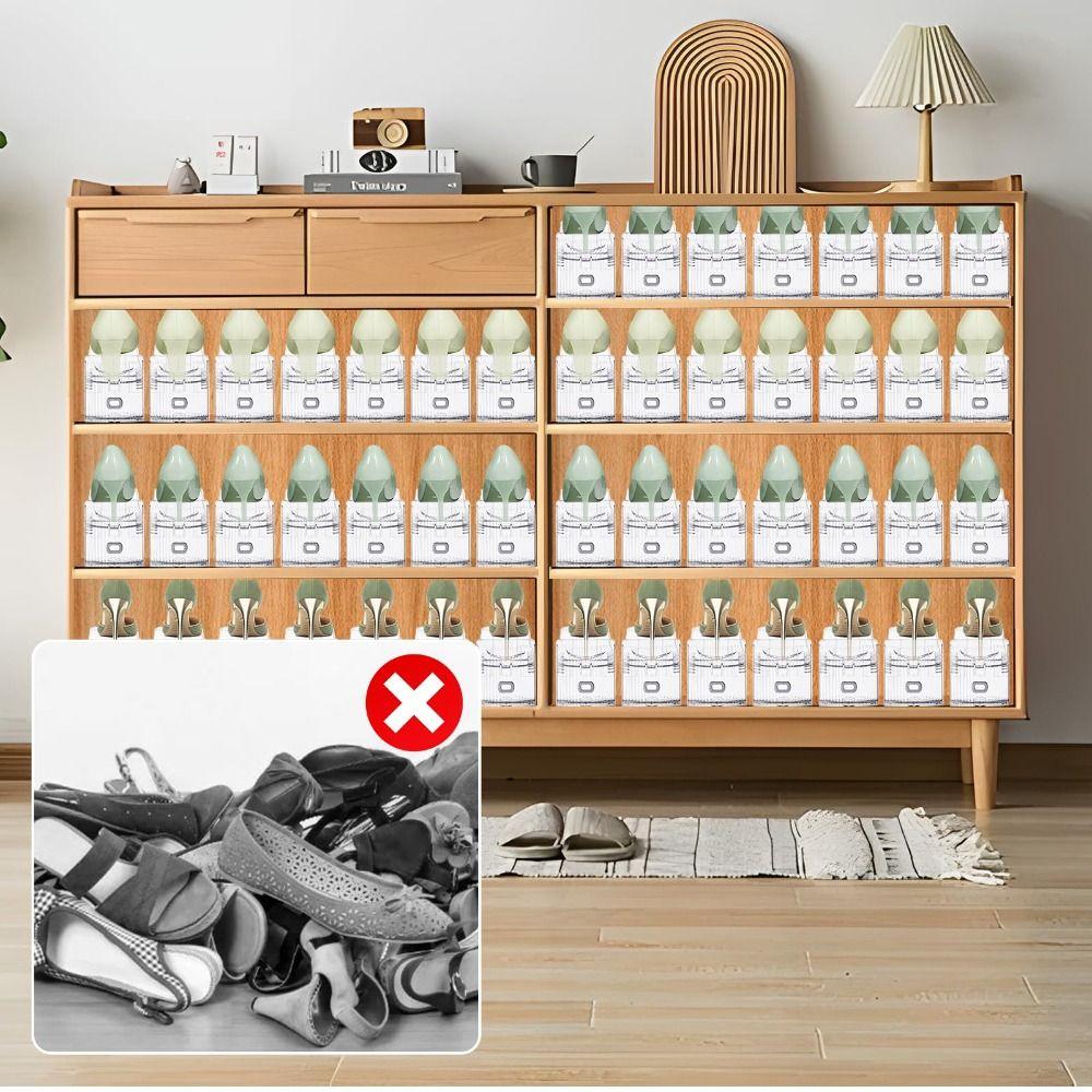 1/6Pcs Closet Space Saver Shoe Stacker Shoe Rack Adjustable Storage Shoe Holder