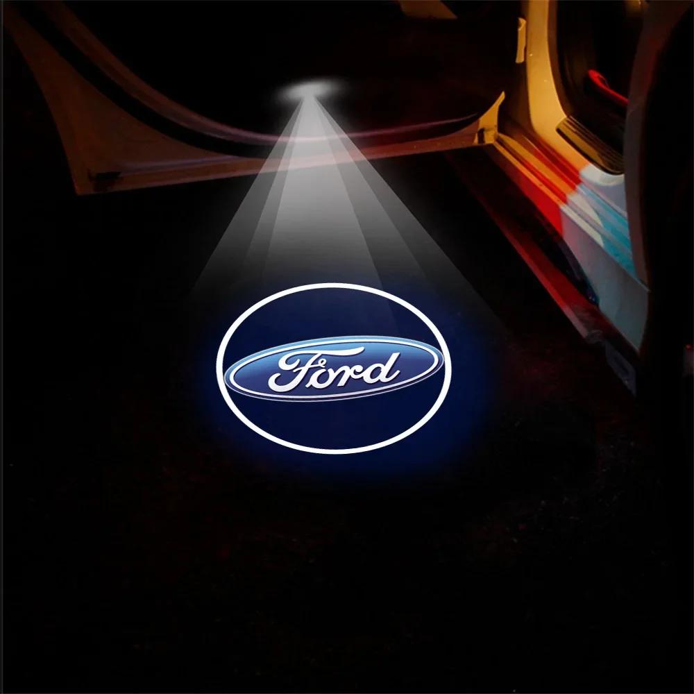 

Car Sticker 2026 For Ford 1pcs Car Door Emblem Projector Light Wireless Welcome Lamp Auto Accessories For Ford Fiesta Mondeo Fus