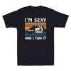 Ich bin sexy und ich schleppe es ab Lustiger Wohnwagen Campinganhänger Vintage Retro Unisex T-Shirt