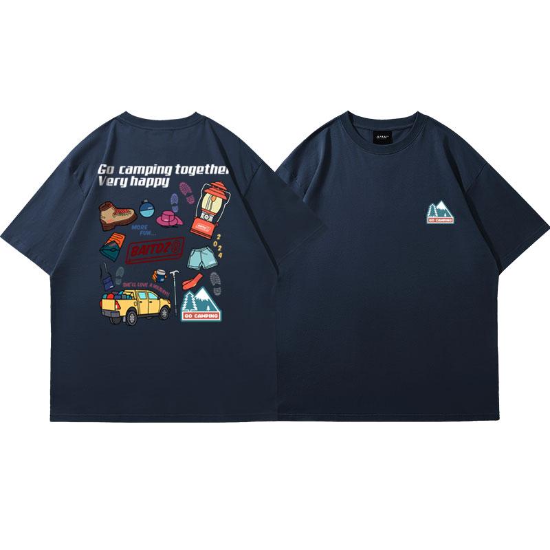 Coleman Trendy Short-sleeved T-shirt New Outdoor Camping Short-sleeved Pure Cotton Casual Loose Unisex Couple