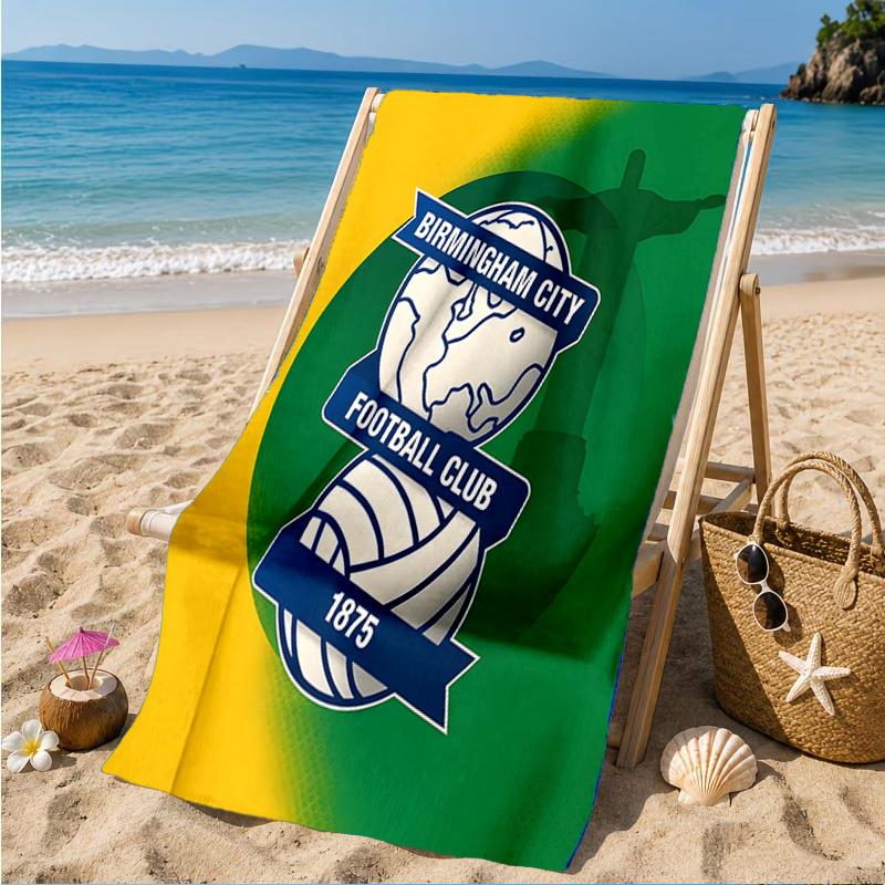 Birming-ham Football Club Bedrucktes Mikrofaser-Strandtuch, Weich und Saugfähig, Schnelltrocknend, Ideal für Sommerreisen, Strand-Essentials, Schwimmbad