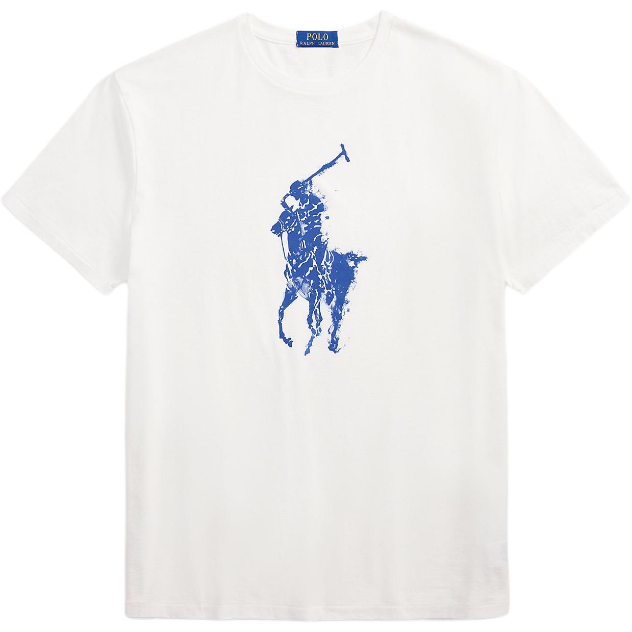 

Polo Ralph Lauren Классический крой Логотип Эффект брызг краски Принт Вязаная футболка с коротким рукавом Мужские топы 710964482-004 L