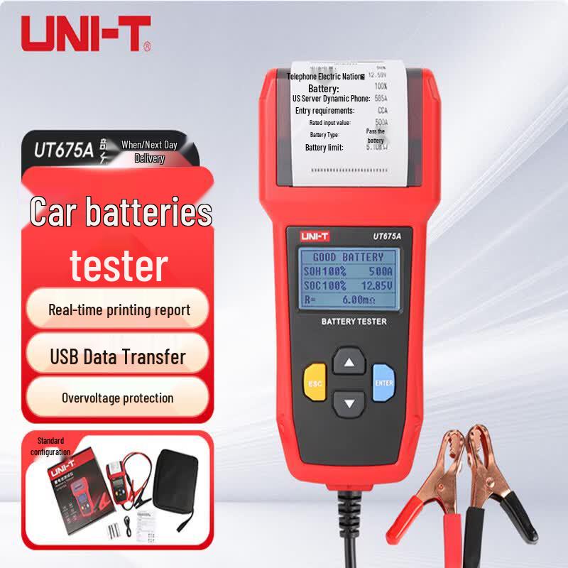 Автомобильный тестер аккумуляторов UNI-T UT675A