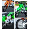1/10 Kawasaki KX450 Legering Sportsmotorsykkelmodell Støpt Metall Street Crosscountry Racing Motorsykkelmodell Høy Simulering Leketøy for Barn Gave