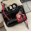 MIU Series Blogger Style Rope Weaving Heart Pendant Keychain & Bag Lanyard