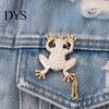 Jewelry Frog for Women, Rhinestone Stud Earrings, Sparkly Cute Sweet Cool Accessories Animal Brooch Pin, Vintage Boho Summer Beach Vacation Statement