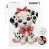 Frameless Pearl Painting Kit Cute Dog Pattern DIY 3D Bead Art Canvas Relaxing Handmade Craft for Adults Home Decor