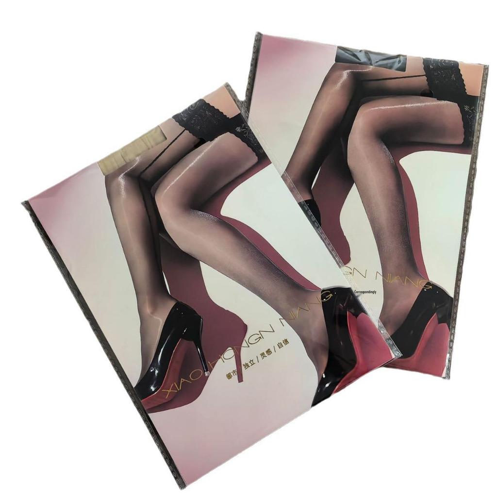 Ultra Sheer Lace Top Thigh Highs with Back Seam