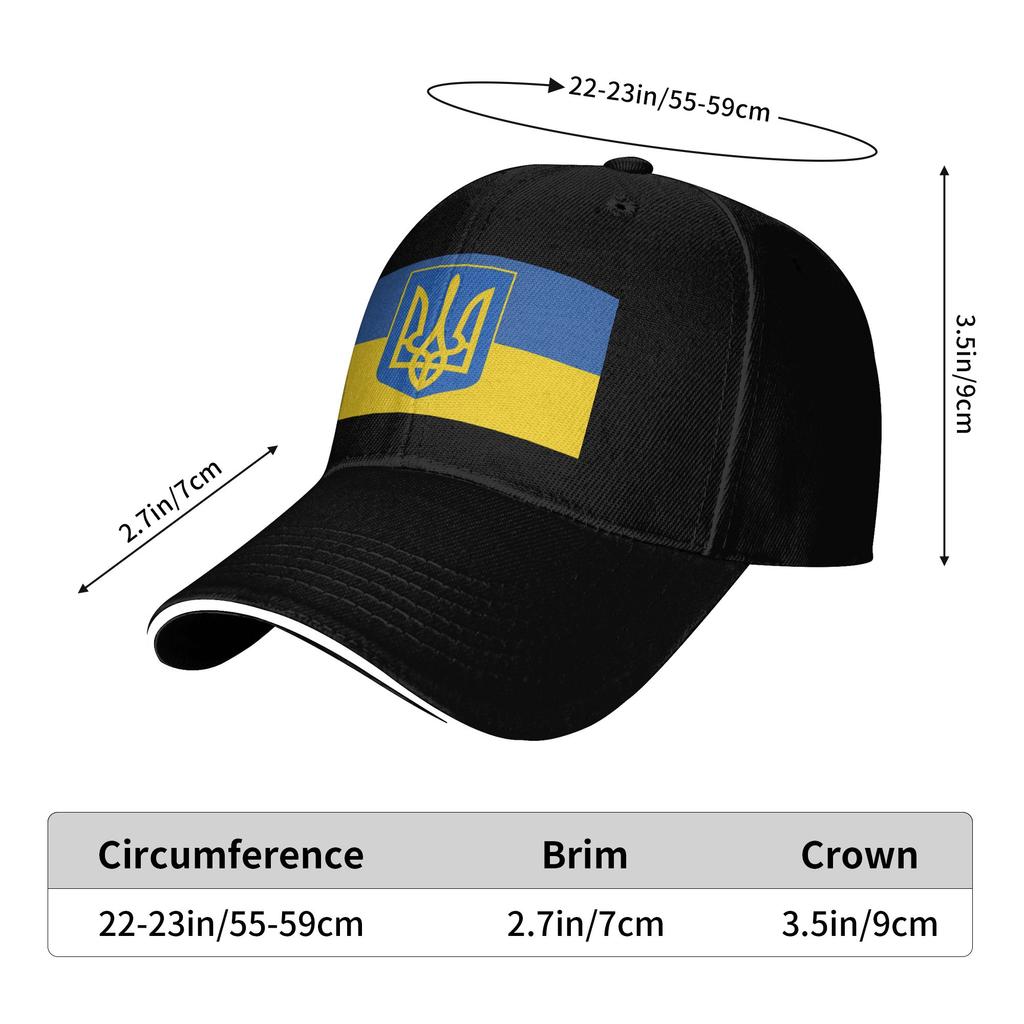 Cappellino da Baseball con Bandiera Ucraina per Uomo Donna, Cappellino Casual da Esterno, Cappello Estivo alla Moda con Protezione Solare, Regolabile