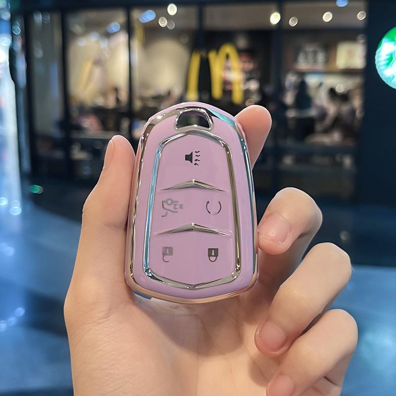 4 5 butoane NOU TPU husă pentru chei inteligente de mașină Geantă pentru chei pentru Cadillac ATS CT6 CTS DTS XT5 Escalade ESV SRX STS XTS ELR 2014 - 2018