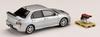 HJ64 Mitsubishi Lancer Evolution 9 GSR with Engine Display Cool Silver Finished 1/64 Model, Metallic,