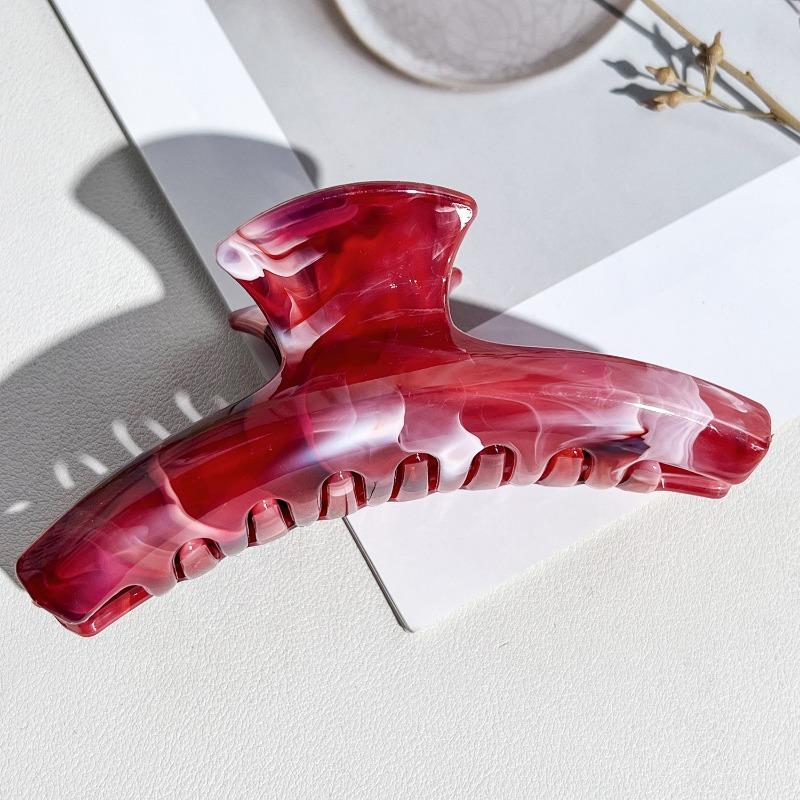 Arc-shaped Marble Gripper High-end Style Shark Hair Clip Large Volume Clip Hair Accessory