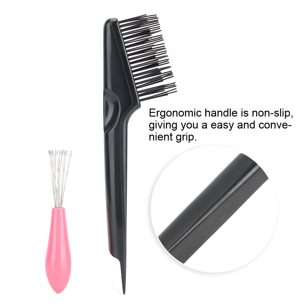 2Pcs/Set Comb Cleaner Brush Dust Hair Brush Dust Cleaning Hair Salon Home ToolComb Cleaner