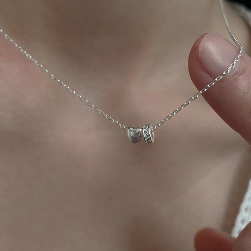 MARQUEMENT Rondel Heart Necklace