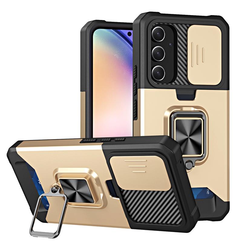 

For Samsung Galaxy A54 5G Case Magnetic Holder Ring Card Slot Armor Phone Case for Sumsung A54 A 54 GalaxyA54 Lens Protect Cover For Galaxy A54