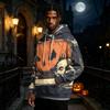 Men's Halloween Printed Long Sleeve Pullover Hoodie