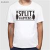 Split Happens  Funny Bowlinger Team Bowler Pin Humor Men Tshirt Funny T Shirts Men Short Sleeve Tshirts Cotton