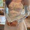 Breathable Cotton Lace Bows Arm Sleeves Elastic Gloves Comfortable Costume Accessory For Office Outdoor Activities
