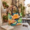 Water Lily Floral Print Large Capacity Tote Bag for Women Casual Daily Use Handbag