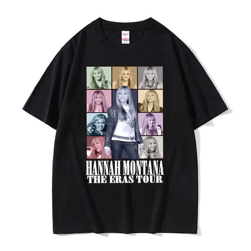 New Hannah Montana Logo T Shirt Men Women Summer Casual Short Sleeve Tee Shirt Unisex Fashion Aesthetic Trend Tshirt Streetwear