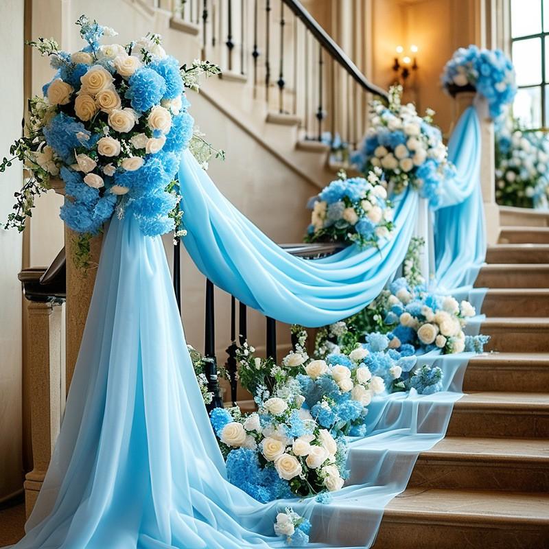 Outdoor Party Arch Drapes Wedding Ceremony Fabric Backdrop Sheer Curtains Bridal Shower Reception Decor