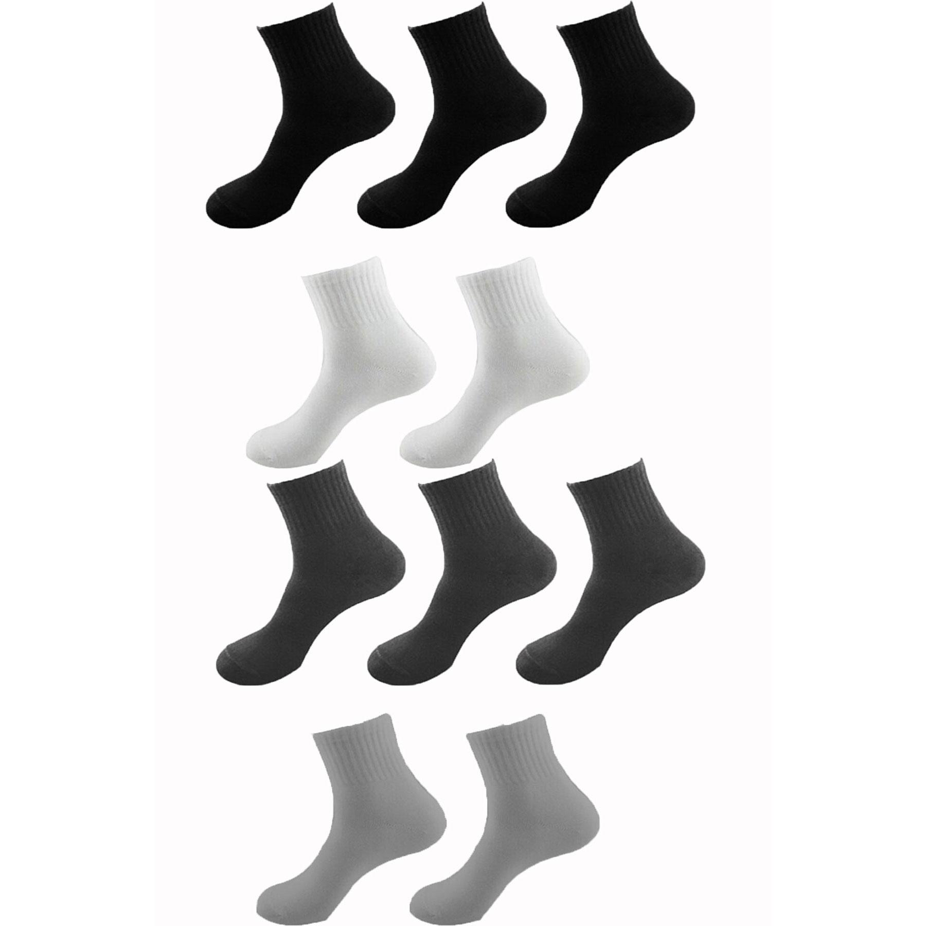 

10 комплектов женских и мужских студенческих носков, цветные хлопковые полуноски, экономичные 35-40 чёрный