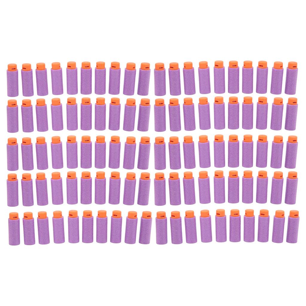100pcs Universal Short Darts High Density EVA Soft Shot Harmless Toy Refill For Various Shooting Toy Purple