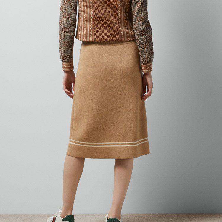 GUCCI Casual Long Skirt Women's Brown 766250-XKBNZ-2445