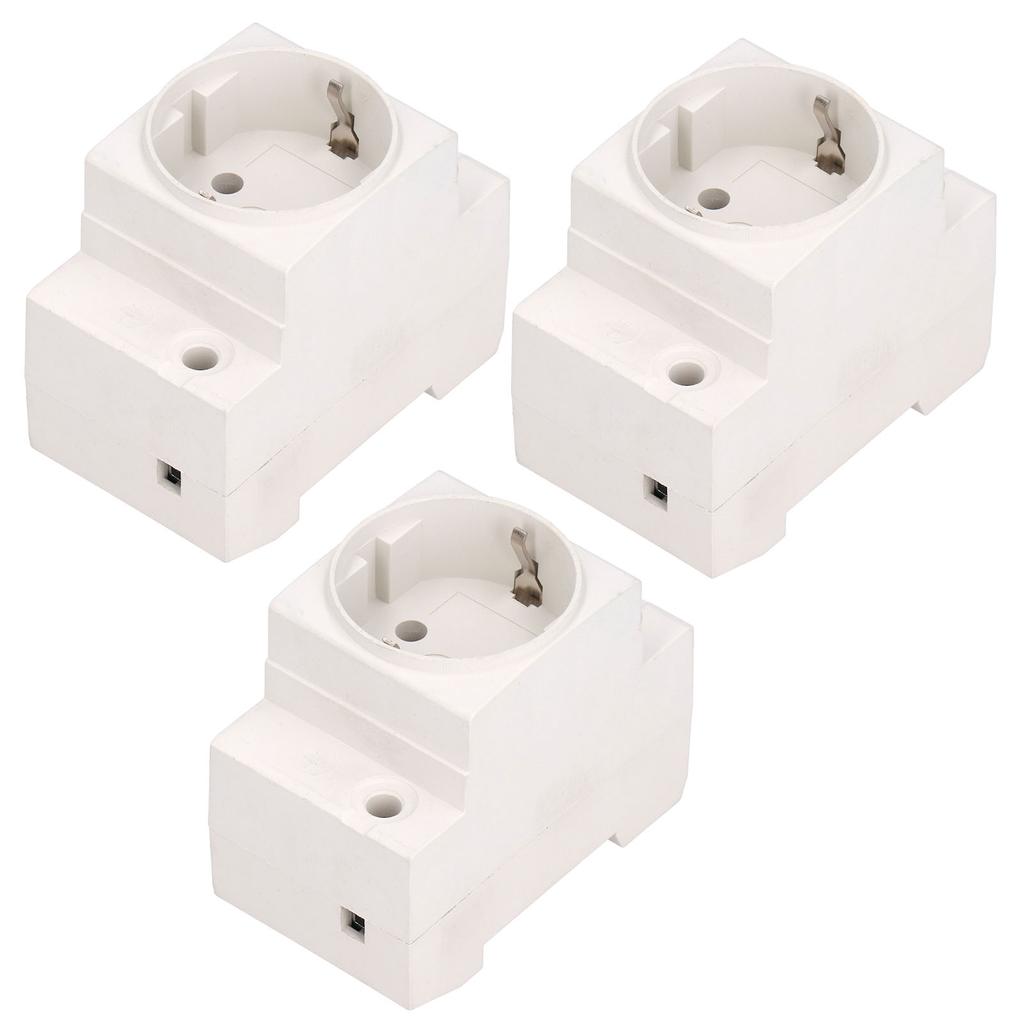 3Pcs Power Socket Rail Adapter Electrical Outlet Industrial Connector  AC250V 10-16A