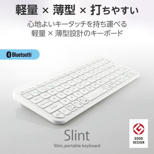 ELECOM Wireless Keyboard Bluetooth Slint Thin Pantograph 3 Units Multi-Pairing OS Automatic Identification Windows/macOS/ChromeOS/iOS/iPadOS/Android W