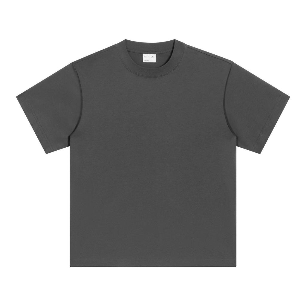 European American Style 300G Heavyweight Pure Cotton Men's Trendy Loose-Fit Short Sleeve T-Shirt for New Year.