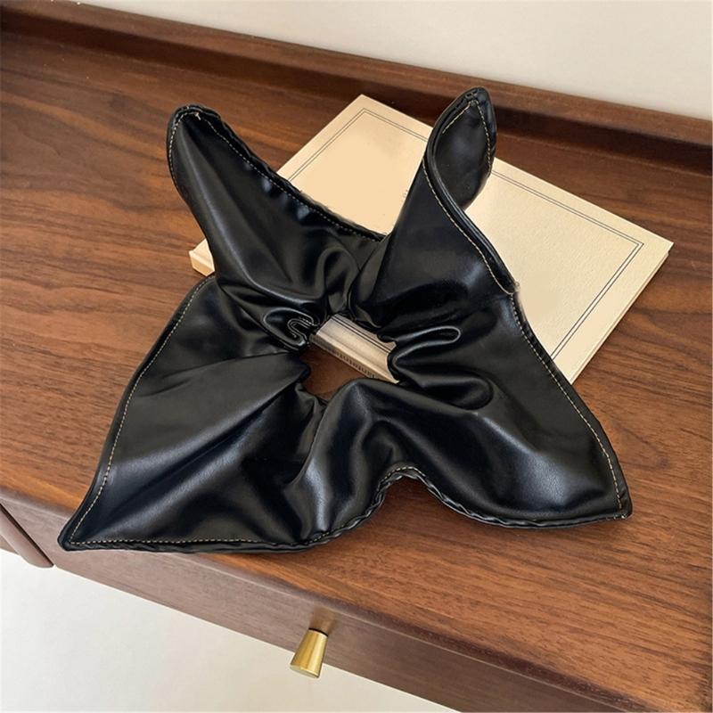 Fashion PU Hair Scrunchie for Women and Girls Casual and Party Wear Hair Tie Popular Hair Scrunchy for All Hair Types