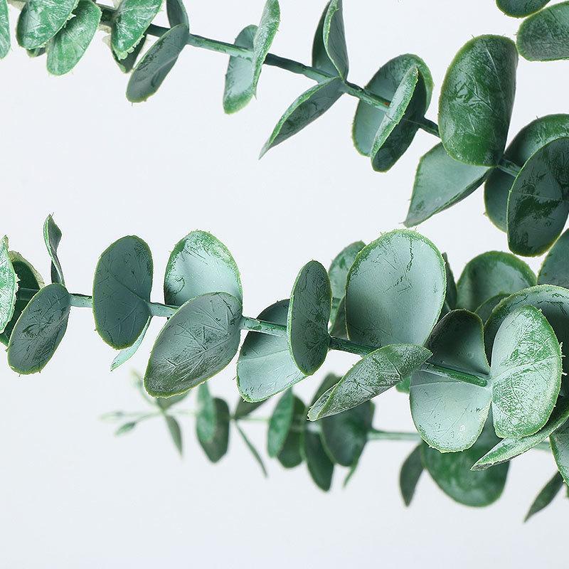 Single Simulated Eucalyptus Leaf Plant, Indoor Landscaping Forest Series Green Plants Money Leaves Green Leaves Artificial Flowers